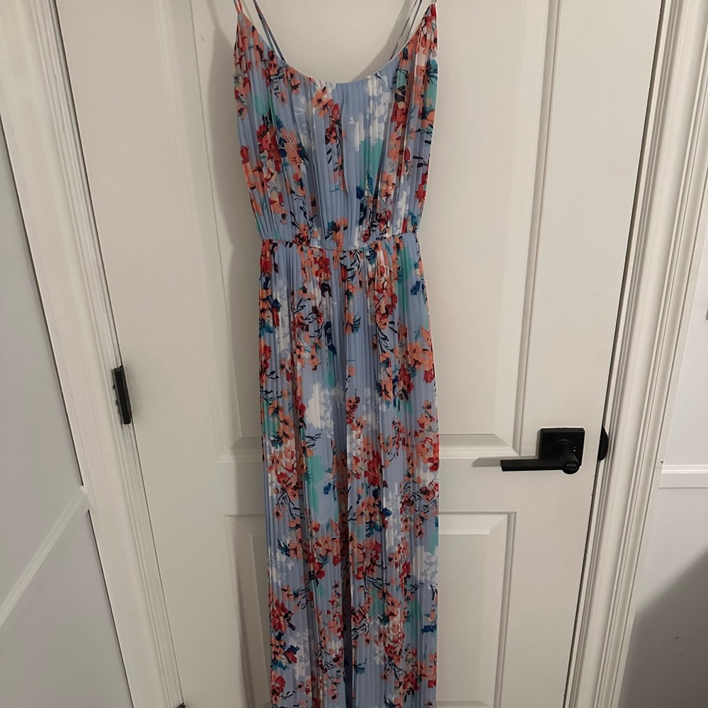 Forever 21 Floral Maxi Dress - Blue and Red
